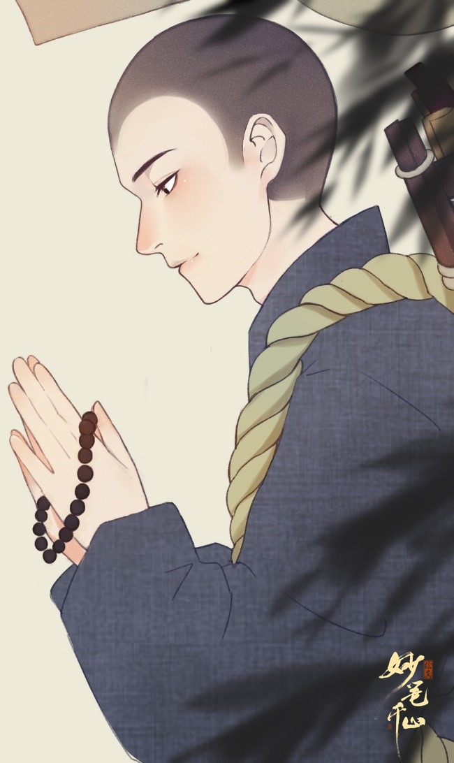 网易青绿山水佛系手游《绘真·妙笔千山》一修和尚同人欣赏