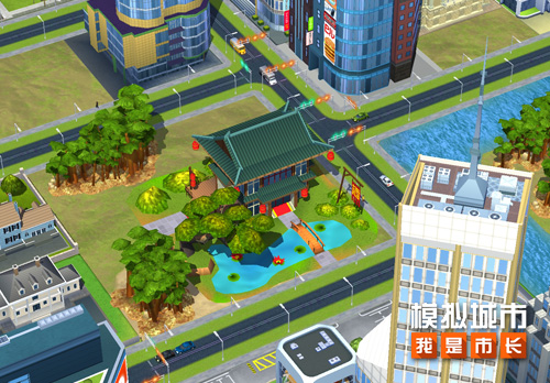 《模拟城市我是市长》建造醉仙楼感受春日美景