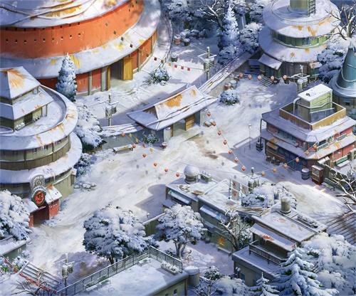 今年最美的雪景 《火影忍者OL》手游木叶雪景曝光