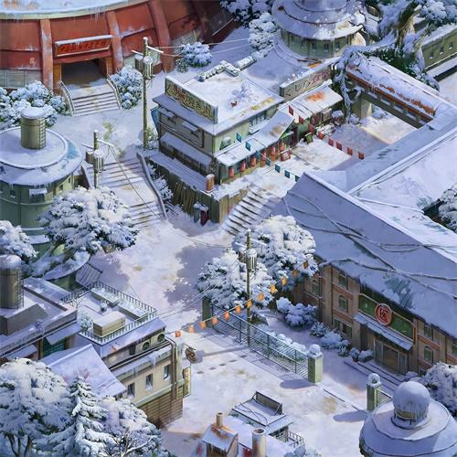 今年最美的雪景 《火影忍者OL》手游木叶雪景曝光