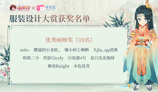 《熹妃Q传》服装设计大赏获奖名今日出炉 皇家画师团正式亮相