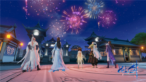 烟花庆典上,经验不停放送