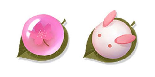 泡泡皮肤“祭典果子”与“御守兔团”